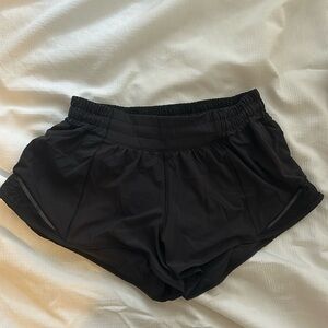 Black lululemon hotty hot shorts